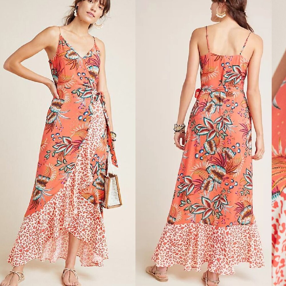 Farm Rio Musette Maxi Wrap Dress